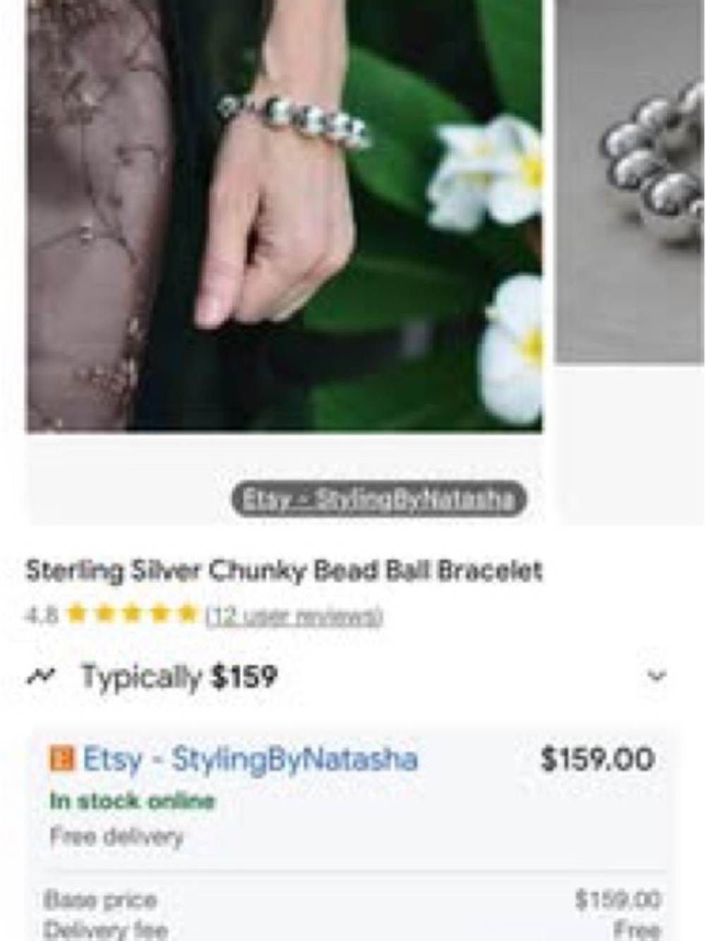 Classic Sterling Silver 14mm Bead Toggle Bracelet - Women Jewelry - Picture 8 of 8